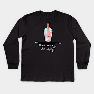 Dont worry be happy Kids Long Sleeve T-Shirt